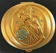 Spirit of the Earth Estee Lauder Compact w Velvet Pouch- PERFECT -  picture