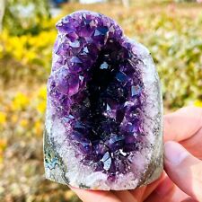 1.06LB Top Natural skeletal Elestial purple Crystal AMETHYST Point Cluster picture