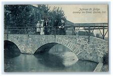 c1910's Jefferson St. Bridge Crossing The Canal Goshen Indiana IN Postcard picture