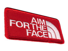 Red Aim For the Face Morale Patch for VELCRO® BRAND Hook Fasteners picture