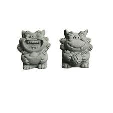 Taiwan Lion Sculpture Geomancy (One pair) 1.96x2.16inch picture