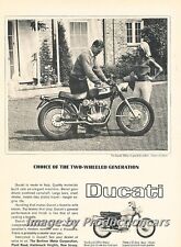 1966 1965 Ducati Motorcycle Bike  Original Advertisement Print Art Ad J726 picture