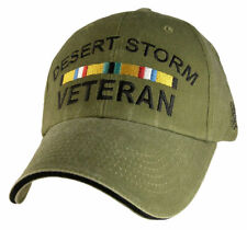 NEW U.S MILITARY DESERT STORM VETERAN HAT ARMY MARINE CORPS STONE WASHED  picture