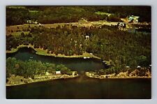 MN-Minnesota, Aerial Rush And Cross Lakes, Antique, Vintage Souvenir Postcard picture