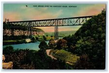 c1940 High Bridge Over History River Lake Road Kentucky River Kentucky Postcard picture