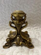 Vintage L&L WMC Gold Hollywood Regency Rococo Baroque lamp/dish base 5.5” picture