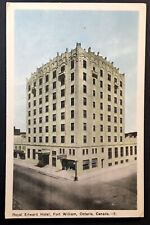 Fort William Ontario Canada Postcard Royal Edward Hotel c1940's WB picture