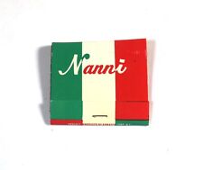 Vintage Nanni Cucina Restaurant New York City Full Matchbook Unused Admatch Corp picture