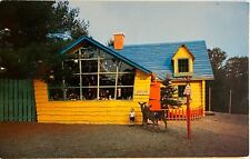 Putney Vermont Santa’s Land USA Little Boys Deer Tree Shop Postcard c1950 picture