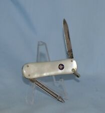 RARE VINTAGE SCHRADE CUTLERY CO MOTHER OF PEARL LOBSTER KNIFE 1904-46 MASONIC picture