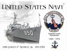 USS JOSEPH P. KENNEDY JR.  DD-850 DESTROYER   -  Postcard picture