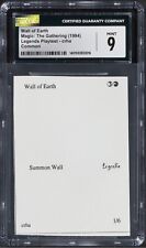 1994 Magic: The Gathering MTG Wall of Earth Legends Playtest Card CGC 9 picture