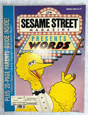 Vintage CTW SESAME STREET MAGAZINE March 1988 Big Bird Presents Words picture