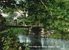 Stamford Connecticut 1909 Roxbury Man On Bridge Postcard CT picture