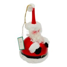 De Carlini Santa Claus Ball Italian Glass Christmas Ornament 8.5