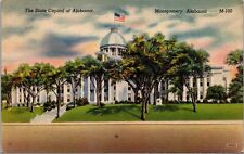 Vtg Montgomery Alabama AL State Capitol 1940s Unused Linen Postcard picture