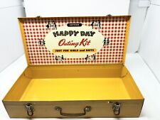 Vintage Empty Gotham Happy Day Outing Kit Metal Lunch Picnic Box picture