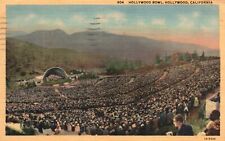 Postcard CA Hollywood California Hollywood Bowl 1950 Linen Vintage PC f8040 picture