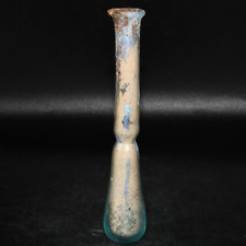 Authentic Perfect Ancient Roman Glass Bottle Vial Circa 1st - 2nd Century AD picture