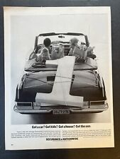 Vtg 1960s Ad, Securance by Nationwide, Life, Health, Home, Car Insurance picture