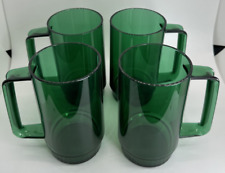 4 Tupperware Preludio Handled Mug Tall/Large 16 oz. Green Vintage Acrylic NEW picture