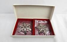 Reed & Barton Snowflake Aluminum Ornament w/ Box Set of 2 - Gray picture