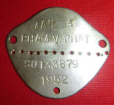 1952 FRENCH FOREIGN LEGION - Indochina War - DOG TAG # 133879 - VIETNAM - G.040 picture