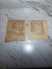Antique 1822 & 1815 Hand Written Receipts/Invoices W/ Signatures Early Americana picture