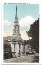 Keene New Hampshire c1920's First Congregational Church, religion picture
