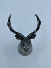 Jägermeister Bar Shot Glass - Deer Stag Buck Elk Head - Pewter & Stainless Metal picture