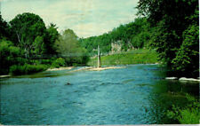 Swinging Bridge Franklin West Virginia postcard Cancel 1968 Franklin, W. Va. picture