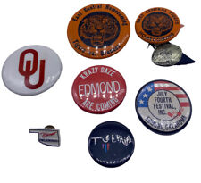 Vintage Oklahoma Football & Other Themed Pins OU Sooners Edmond Tulsa Etc Lot 7 picture