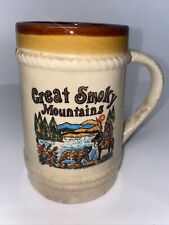 Vintage Great Smokey Mountain National Park  Indian and Bear    Beer Mug Stein picture