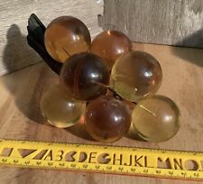 Vintage 1960's Amber Lucite Grape Cluster Large  picture