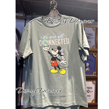Disney Mickey Mouse Globe We Are All Connected Adult Shirt Size M New picture