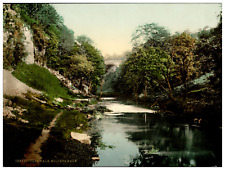 England. Derbyshire. Chee Dale, Miller's Dale.  Vintage Photochrome by P.Z, Ph picture