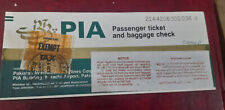 PIA AIRLINES PASSENGER TICKET WITH AUSTRALIA EXEMPT  REVENUE TAX STAMP picture