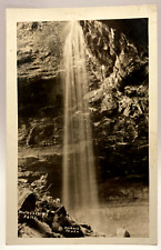 RPPC Munising Falls, Michigan MI Vintage Real Photo Postcard picture