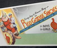 Ink Blotter Rare Red Goose Shoes Clown & Kids C 1940s Minty picture