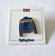 ⚡RARE⚡ PINTRILL x LEVI’S x ROLLING STONES Pin Trucker Jacket Pin *BRAND NEW* 🎸 picture
