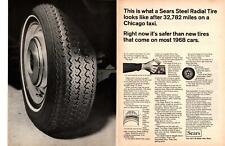 1968 Sears Allstate Steel Radial Tires Rayon Cords Auto Centers 2-Page Print Ad picture