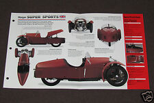 1910-1952 MORGAN SUPER SPORTS (1932) Car SPEC SHEET BROCHURE PHOTO BOOKLET picture