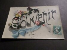 CPA Souvenir Flowers Fantasy, French Version Old Postcard picture