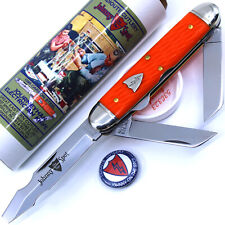 NEW GEC #53 Electrician Knife Jigged Orange Delrin Great Eastern Cutlery 53E323 picture