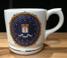 FBI 1970s Ceramic Mug Nassau China 8 ozs. Gold Trim John Agnew picture