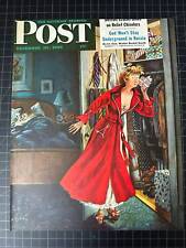 Vintage 1949 Saturday Evening Post Magazine Cover Christmas - COVER ONLY picture