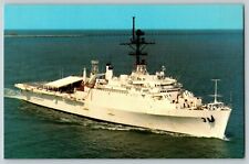 USS La Salle (AGF-3) Flagship of Commander U.S. Navy VTG Chrome Postcard picture