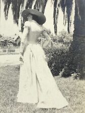(AaD) Victorian Paper Photograph White Wedding Dress Woman Rear View From Behind picture