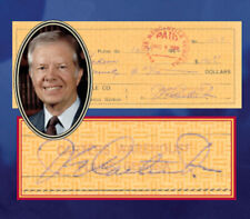 President Jimmy Carter signed Check - Quite Rare These Days - Autographs of Famo picture