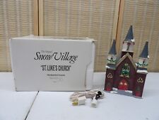 Dept 56 Original Snow Village 1992 ST. LUKE'S CHURCH #54216 w/ Light Cord picture